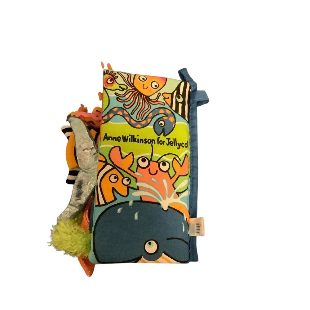 Jellycat Sea Tails Soft Fabric Baby Book With Interactive Textures‎ & Colors